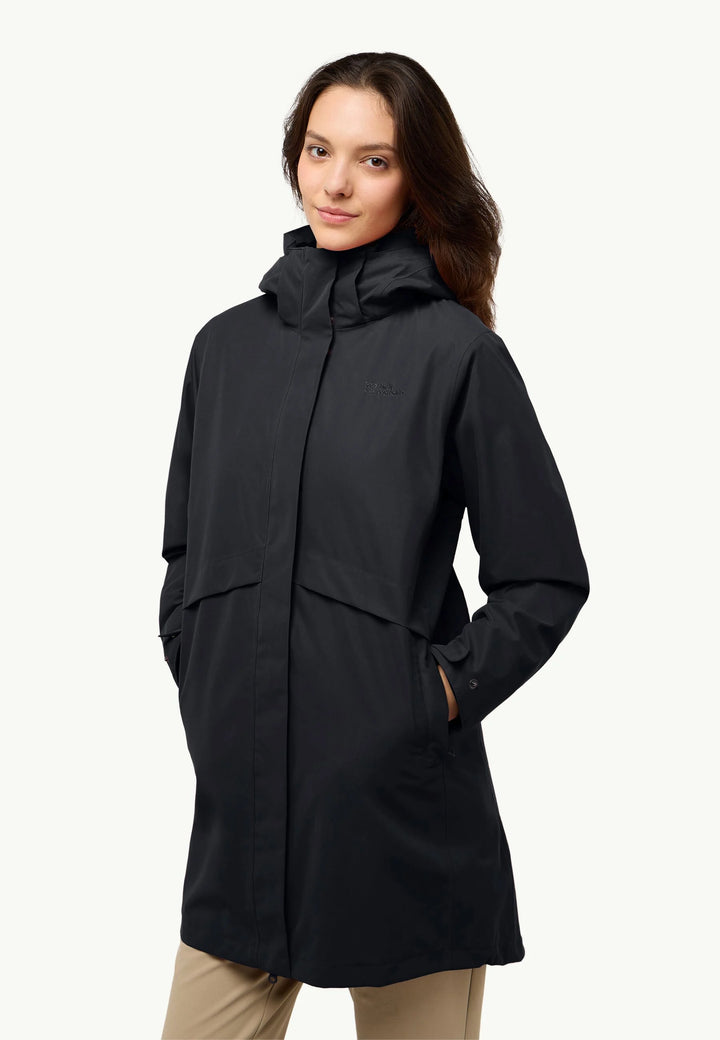 Jack Wolfskin Baylight 3 in 1 Jacket Womens Black