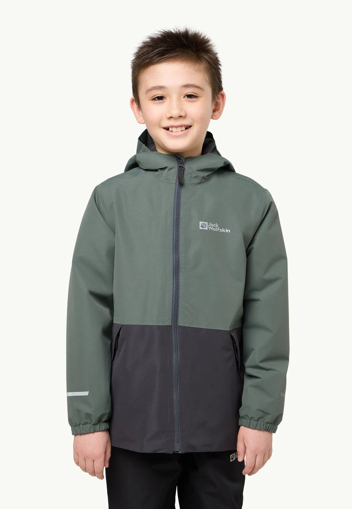 Jack Wolfskin Snowy Days Jacket Kids Slate Green Black