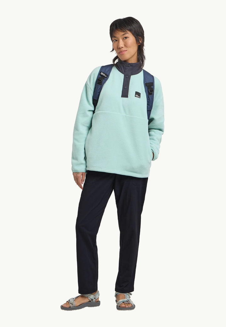 Jack Wolfskin Sumetro Half Zip Fleece Womens Soft Jade