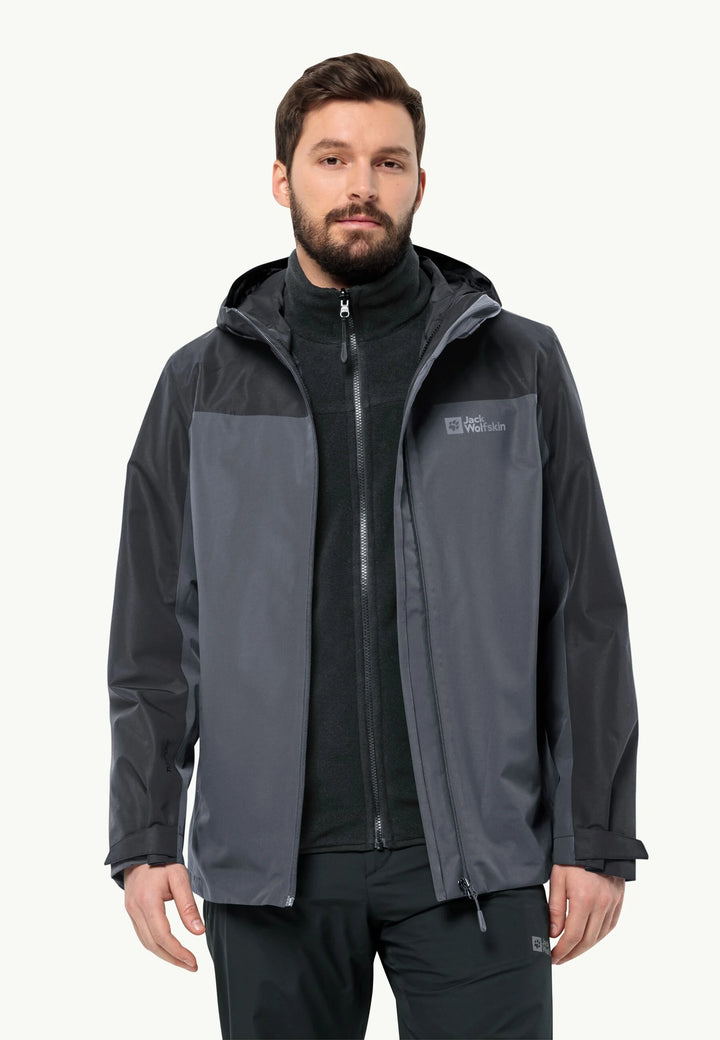 Jack Wolfskin Taubenberg 3 in 1 Jacket Mens Phantom