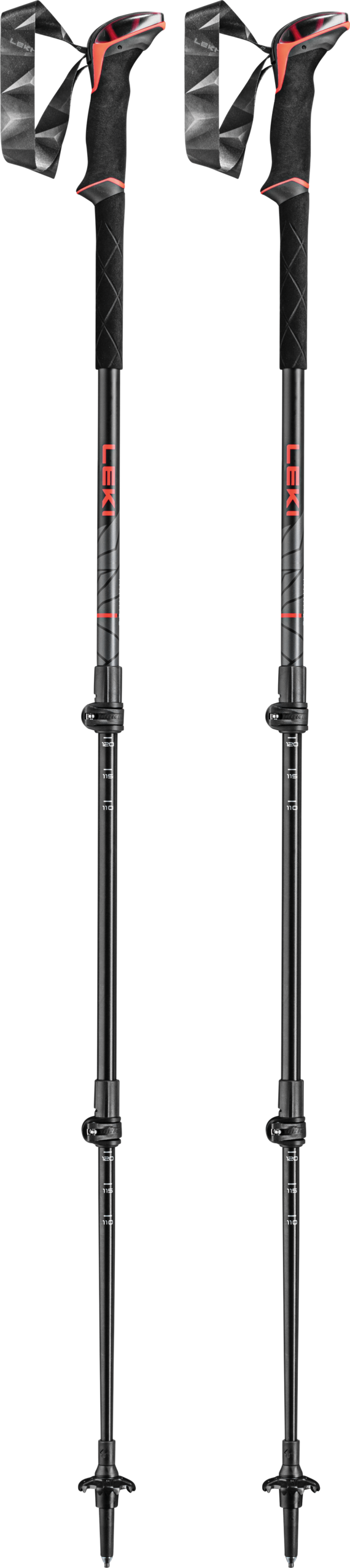 Leki Makalu (Pair) Walking Poles Black/Red