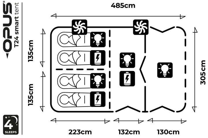 Opus T24 Smart Air Tent Package