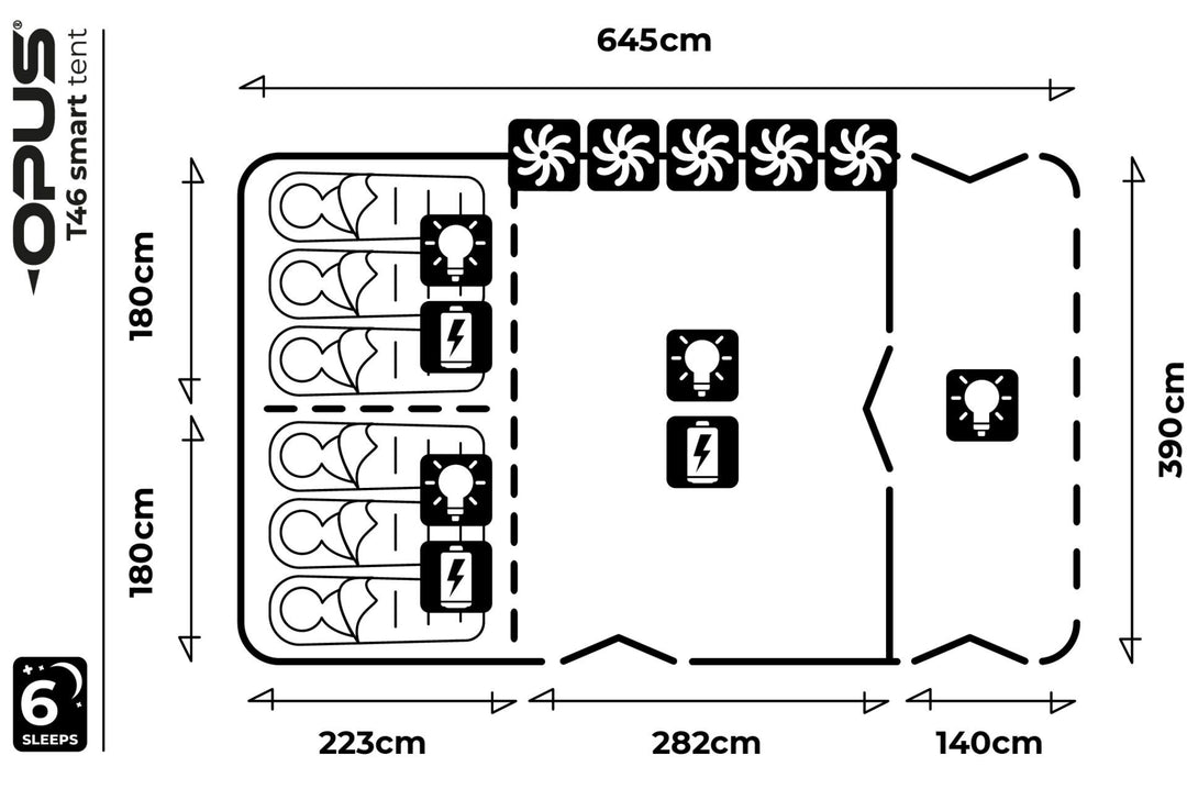 Opus T46 Smart Air Tent Package