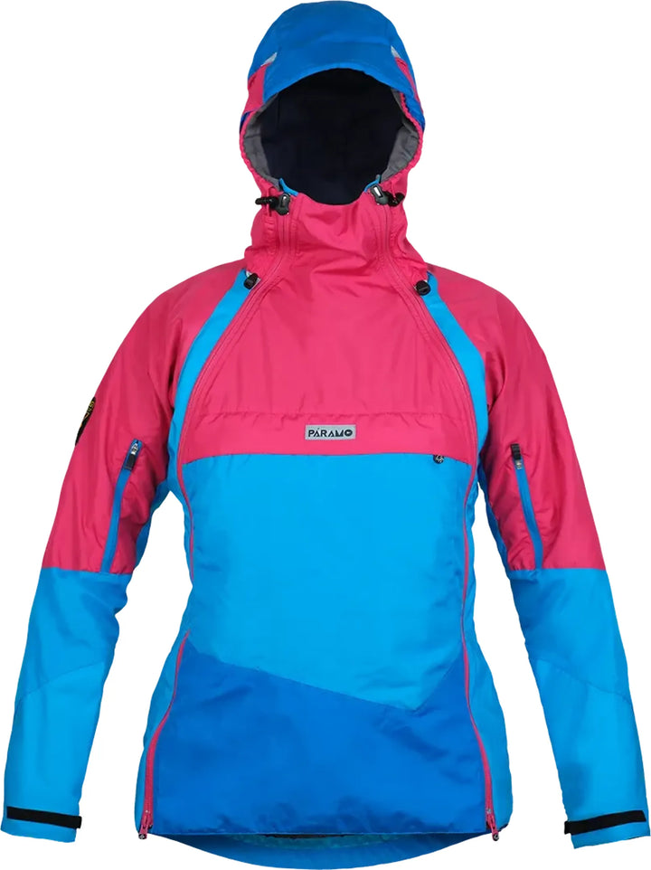 Paramo Velez Evolution Hybrid Smock Womens Carmine/Adriatic/Neon